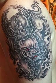 Big arm fierce skull tattoo picture charm bloom