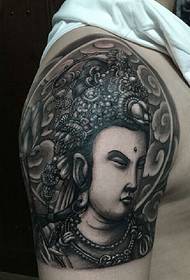 Big Buddha brachium Tattoo est satis oculus-apprehensa