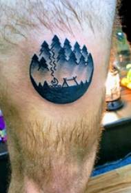 Pine tattoo, boy, thigh on pine tree tattoo picture