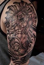 Domineering fashion male big arm tattoo