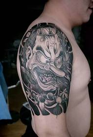 Big black and gray totem tattoo tattoo full of charm