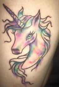 Cute unicorn tattoo pattern cute unicorn tattoo pattern on girl thigh