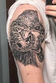 Tiger and snake tattoo pattern boy big arm on tiger and snake tattoo picture