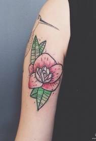 Stor arm europeiska och amerikanska tatueringsmönster för blommor