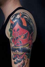 Japanese-style colored big arm like a tattoo picture