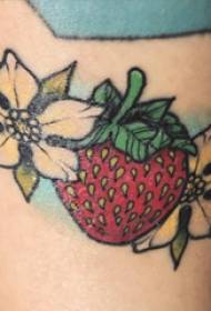 Lår tatovering mønster pige lår på malet plante tatovering billede