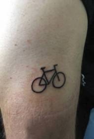 Geometric element tattoo male student big arm on black bicycle tattoo picture