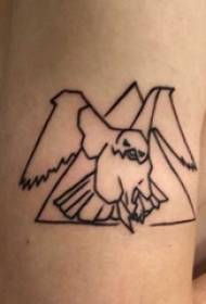 Illustrazione di tatuu di bracciu grande bracciu male per a stampa di u tatuu di triangulu è d'aigliu