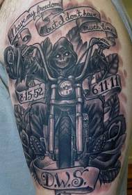 Professionel tatovering: Big Arm Death Tattoo Pattern Picture