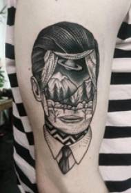Material del tatuaje del brazo, imágenes del tatuaje del brazo masculino, del paisaje y del personaje