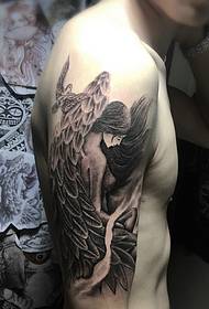 Personality classic beauty angel tattoo picture