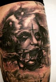 Lik tetovaža slika djevojka bedra djevojka lik tetovaža uzorak