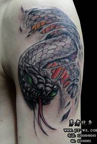 Hefei brave tattoo works: big arm snake tattoo pattern