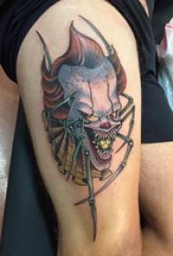 Horror tattoo girl horror tattoo slika na bedru