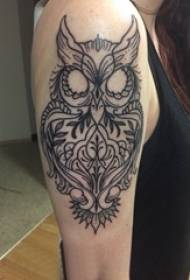 Tattoo owl girl owl on black owl tattoo picture