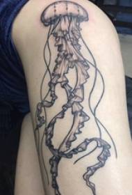Tatuaje de medusa chica muslos medusa tatuaje foto