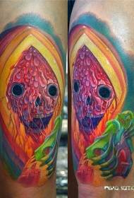 Rameno farby monštrum tetovanie rastlín vzor