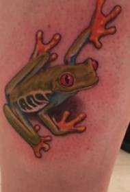 Boys thighs painted gradient gradient realistic animal frog tattoo pictures