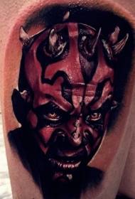 Ноги чудового кольору сердитий портрет татуювання візерунок
