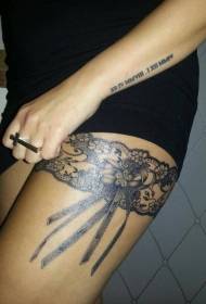 Tattoo forma eleganti niger lace Garterii femur