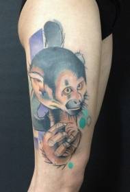 Bata nga bag-ong istilo sa eskuylahan kolor kolor nga nakakatawa nga sumbanan sa tattoo sa unggoy