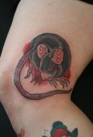 Μικρά τρομακτικό αιματηρό μοτίβο τατουάζ ποντικιών διάβολο