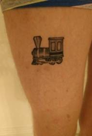 Schoolgirl кара таякка геометриялык жөнөкөй сызык поезд тату картинки боюнча буттары темирден +