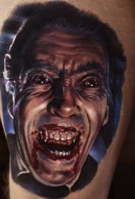 Leg color horror movie color dracula vampire tattoo