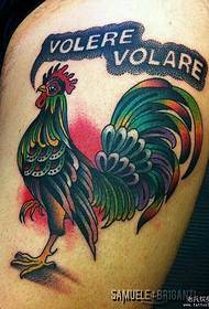 Thigh cock painted tattoo pattern