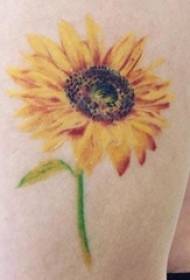 Sunflower tattoo girl thigh on sunflower tattoo picture