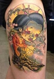Dij tatoeaazjepatroan fan beamstyl en flinter geisha