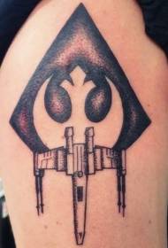 Braço star wars tema logotipo tatuagem padrão