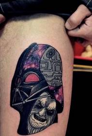 Casco di Samurai da a Coscia cù Pattern di Tatuaggi di Face di Morte