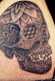 Thigh schoolskull vanilla flower tattoo tattoo pattern