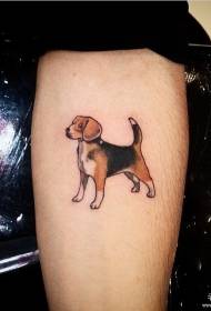 Modèle de tatouage de petit chien frais européen et américain à petit bras