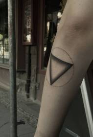 Arm simple vintage like triangle tattoo pattern