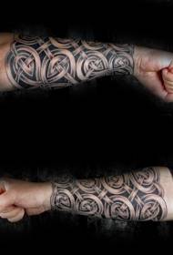 Celtic knot black arm tattoo pattern