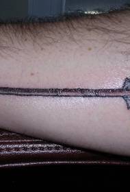 Long and pointed arrow tattoo tattoo pattern