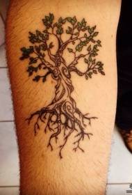 Maza rokas maza svaiga koka tetovējuma raksts