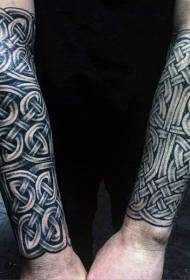 Arm celtic style various knot tattoo patterns