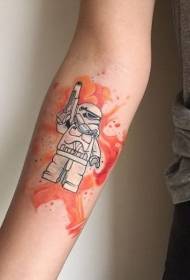 Paže barva malá ilustrace styl bouře kavalérie tetování obrázek