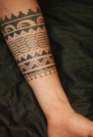 Arm big tribe black ink totem tattoo pattern