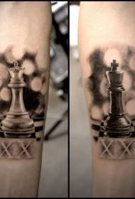 Шаховски реалистични стил шах тетоваже