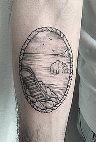 Mali krak mali svježi obalni tetovaža uzorak tetovaža