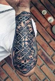 jip sort keltisk knude tatoveringsmønster