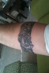 lengan hiasan corak tatu armband arnab kelabu hitam