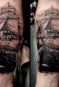 Paže hnědé klasické plachtění tetování vzor