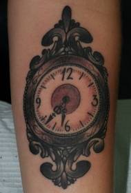 Arm vintage style old clock tattoo pattern