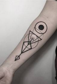 small arm black various geometric tattoo designs