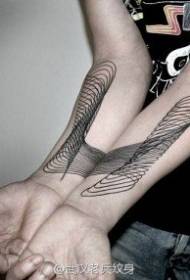 Mic model de tatuaj abstract linie de braț